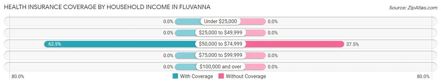 Health Insurance Coverage by Household Income in Fluvanna