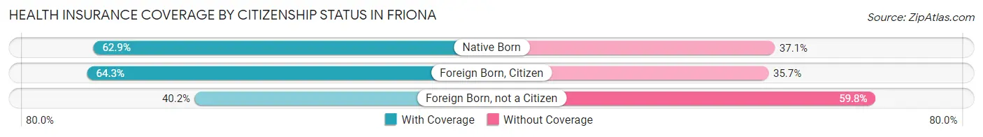 Health Insurance Coverage by Citizenship Status in Friona