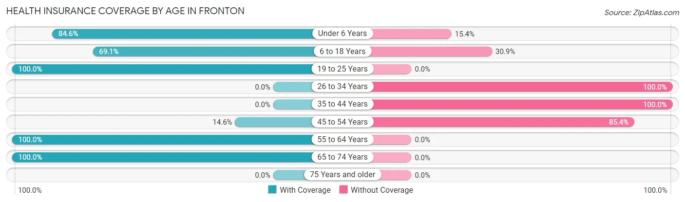 Health Insurance Coverage by Age in Fronton