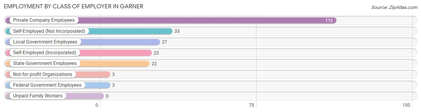 Employment by Class of Employer in Garner