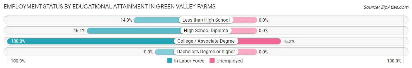 Employment Status by Educational Attainment in Green Valley Farms