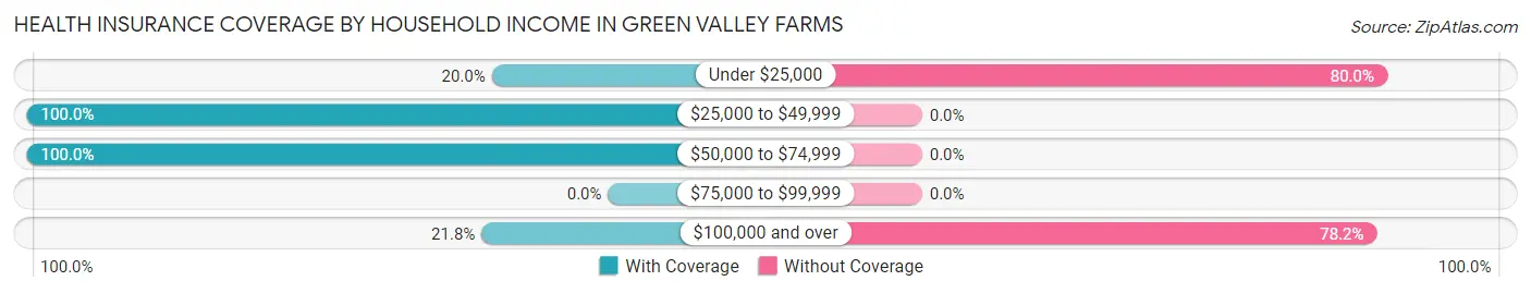 Health Insurance Coverage by Household Income in Green Valley Farms
