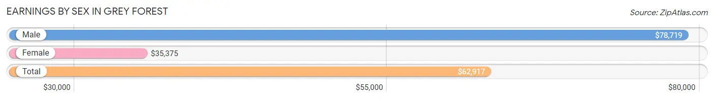 Earnings by Sex in Grey Forest