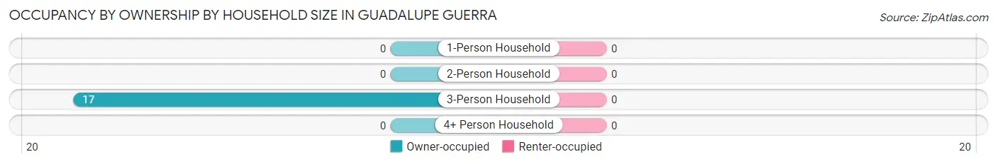 Occupancy by Ownership by Household Size in Guadalupe Guerra