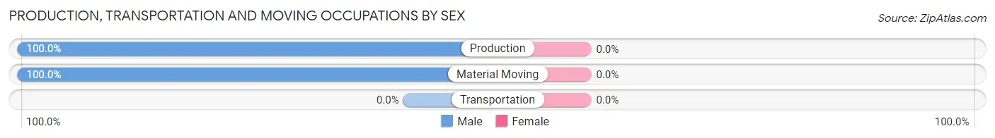 Production, Transportation and Moving Occupations by Sex in Hebron