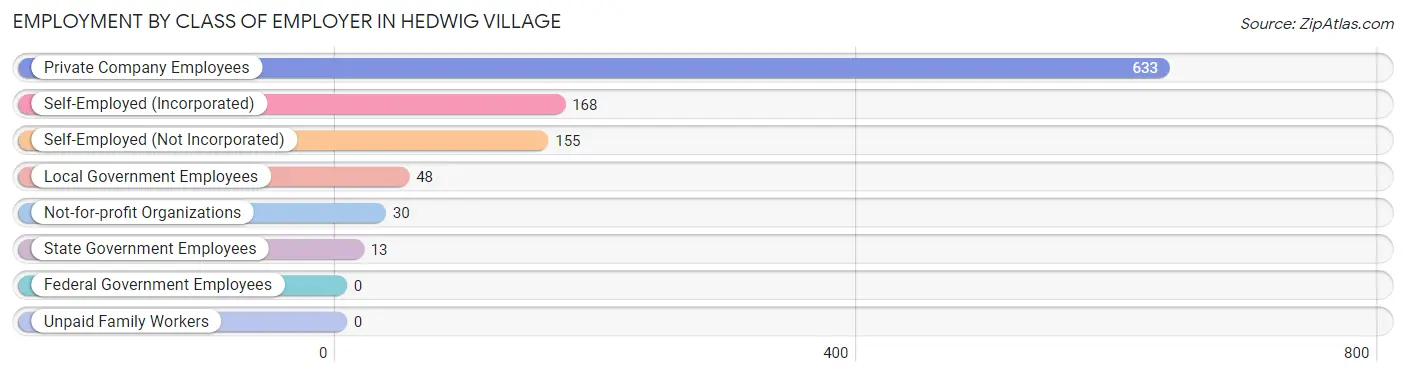 Employment by Class of Employer in Hedwig Village