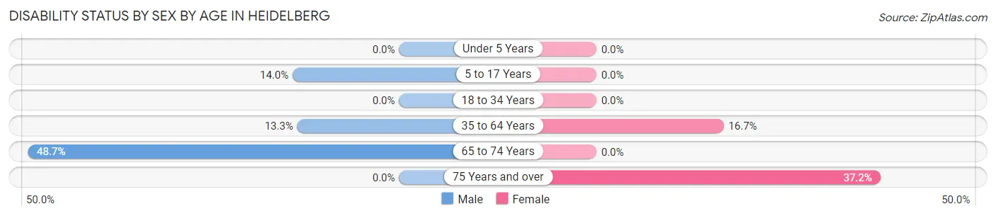 Disability Status by Sex by Age in Heidelberg
