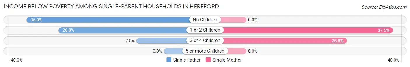Income Below Poverty Among Single-Parent Households in Hereford