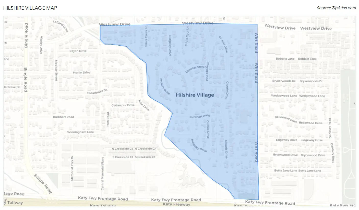 Hilshire Village Map