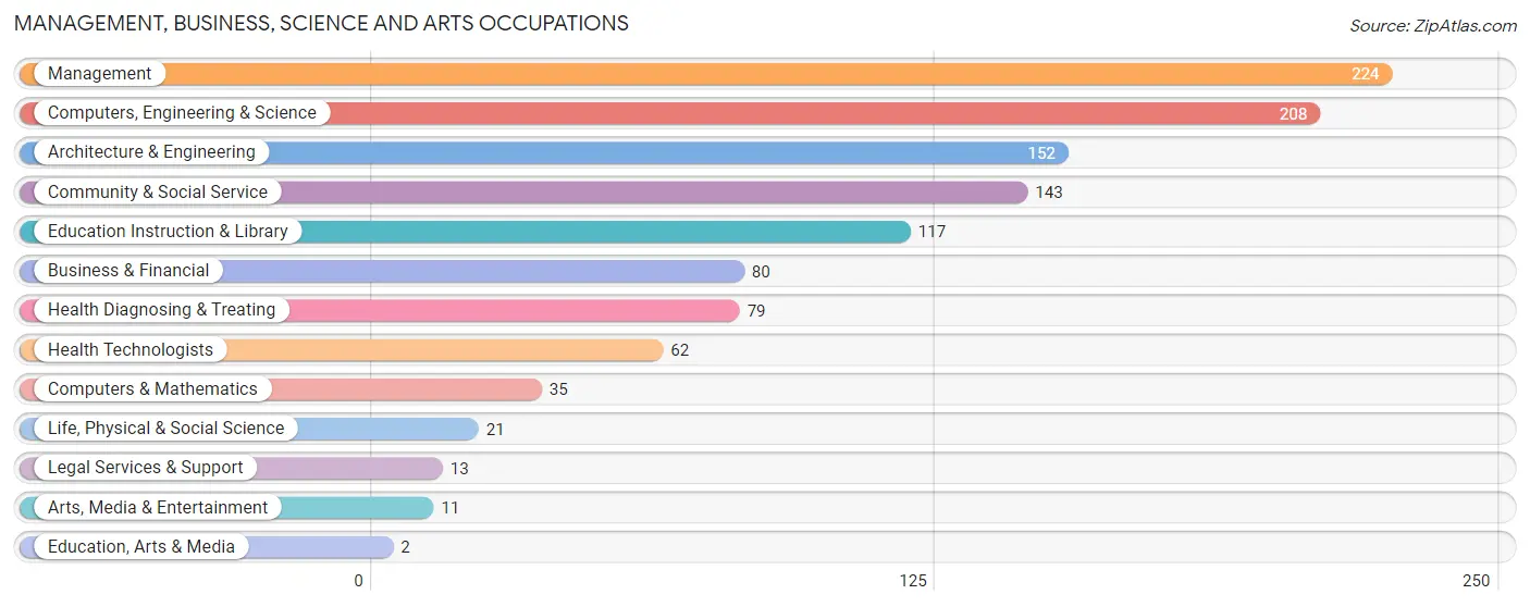 Management, Business, Science and Arts Occupations in Hudson Oaks