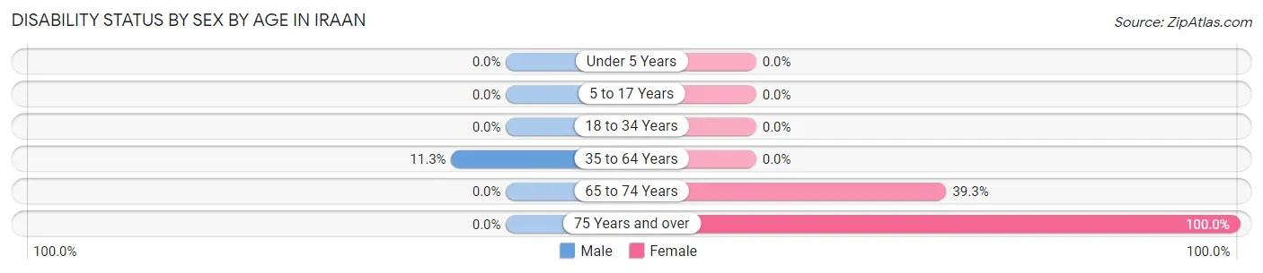 Disability Status by Sex by Age in Iraan