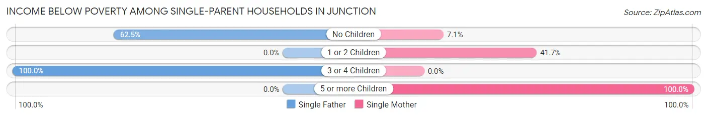 Income Below Poverty Among Single-Parent Households in Junction