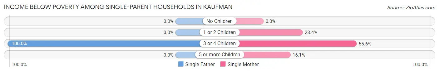 Income Below Poverty Among Single-Parent Households in Kaufman