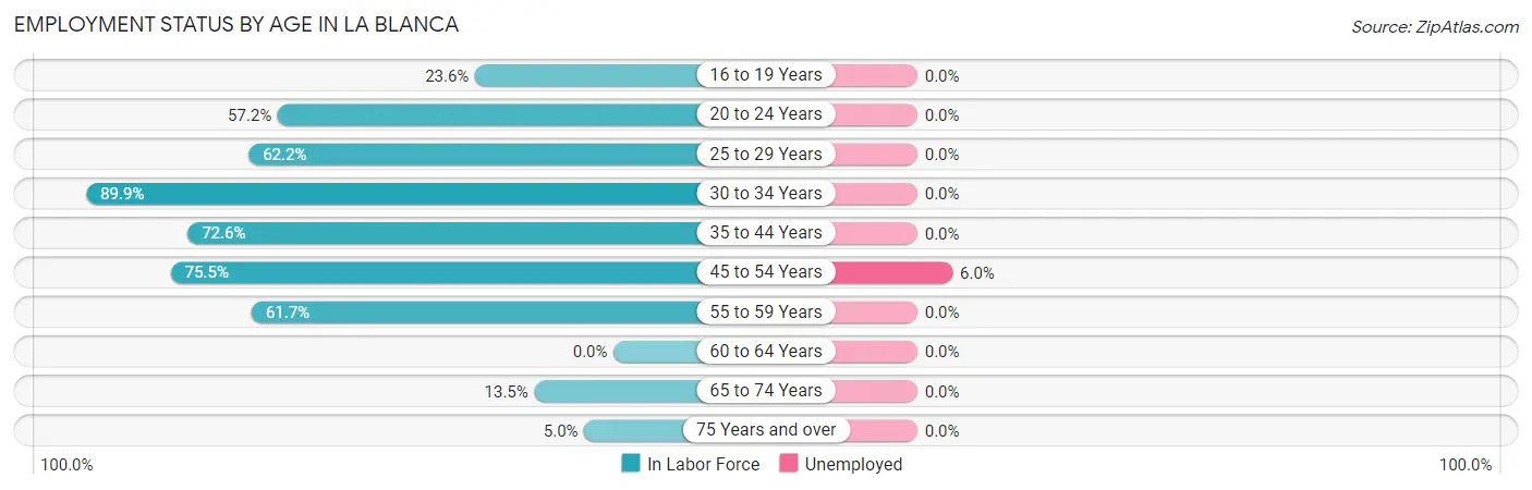Employment Status by Age in La Blanca