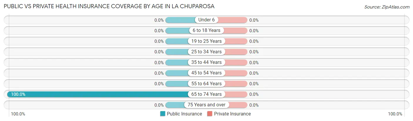 Public vs Private Health Insurance Coverage by Age in La Chuparosa
