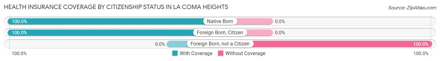 Health Insurance Coverage by Citizenship Status in La Coma Heights