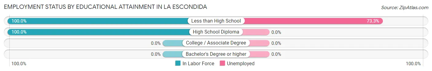 Employment Status by Educational Attainment in La Escondida