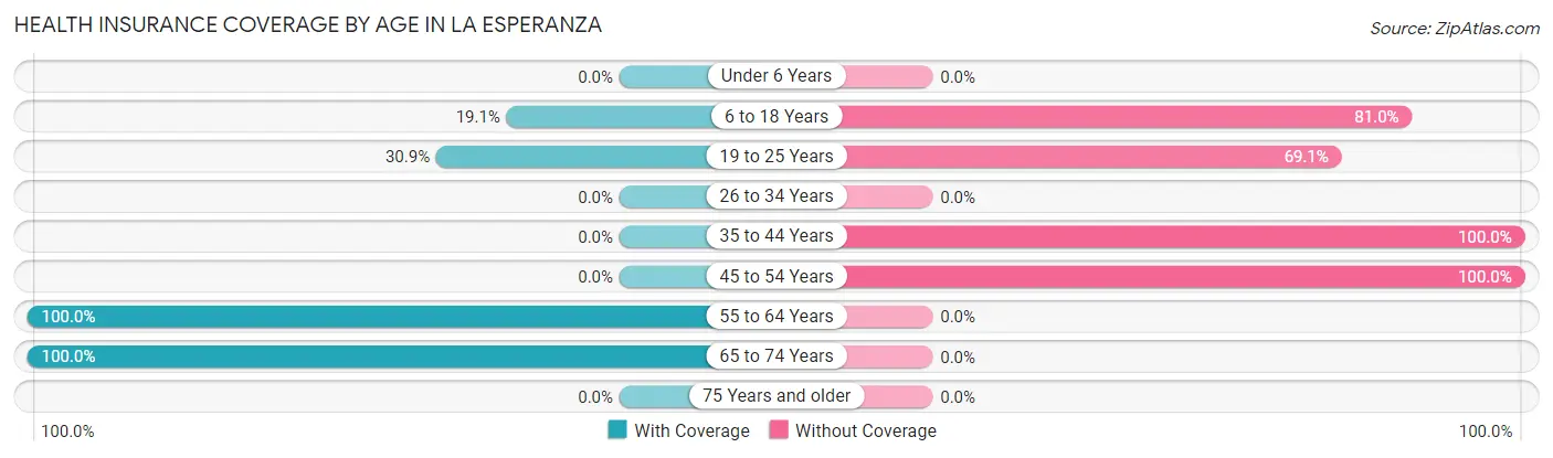 Health Insurance Coverage by Age in La Esperanza