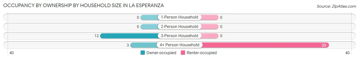 Occupancy by Ownership by Household Size in La Esperanza