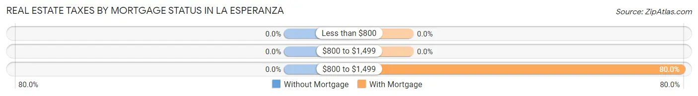 Real Estate Taxes by Mortgage Status in La Esperanza