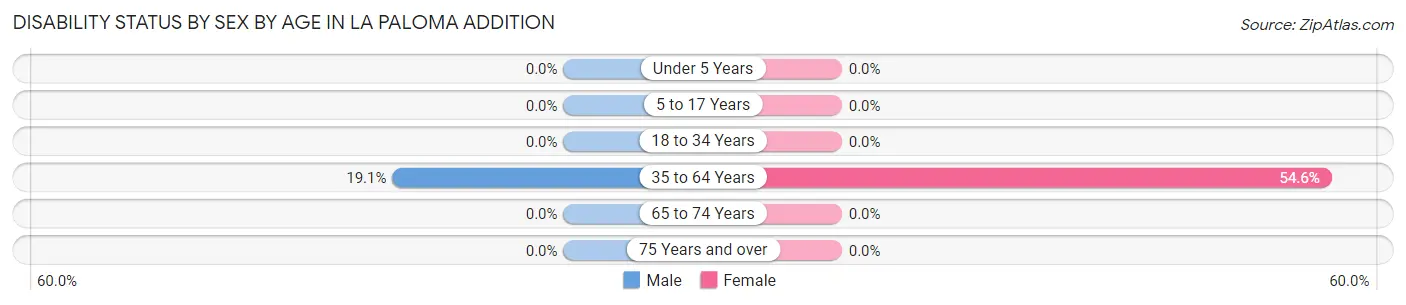 Disability Status by Sex by Age in La Paloma Addition
