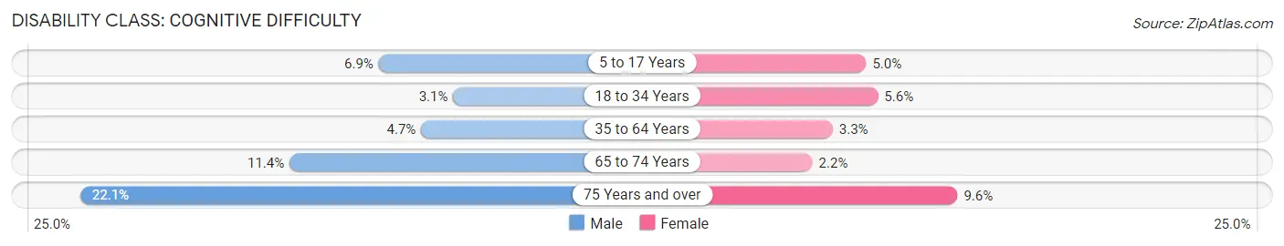 Disability in La Porte: <span>Cognitive Difficulty</span>