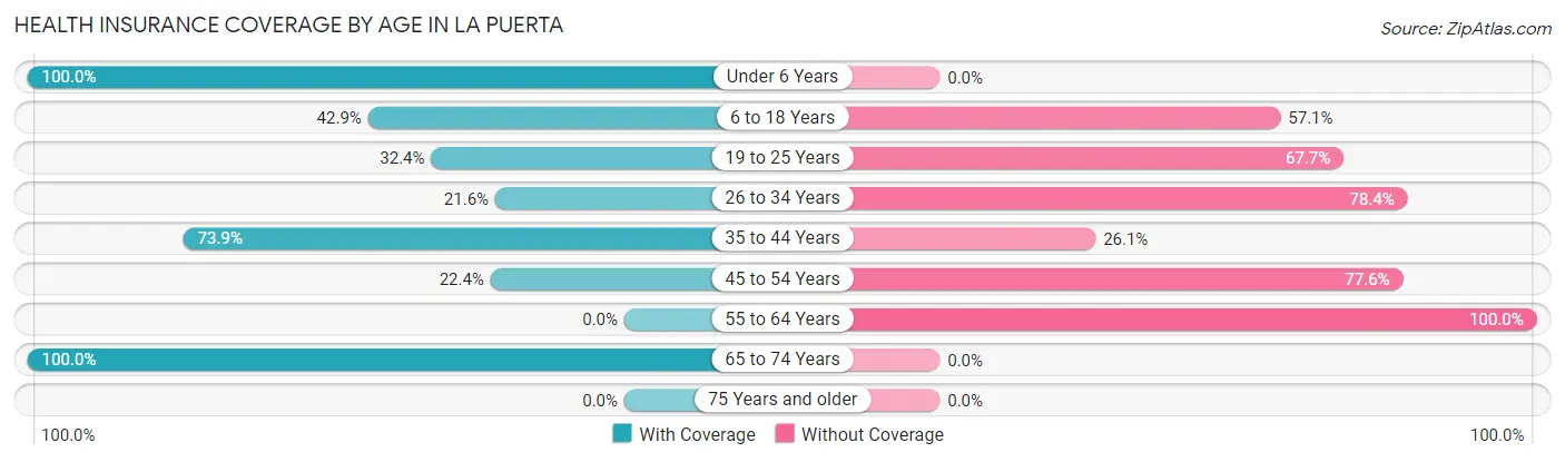 Health Insurance Coverage by Age in La Puerta