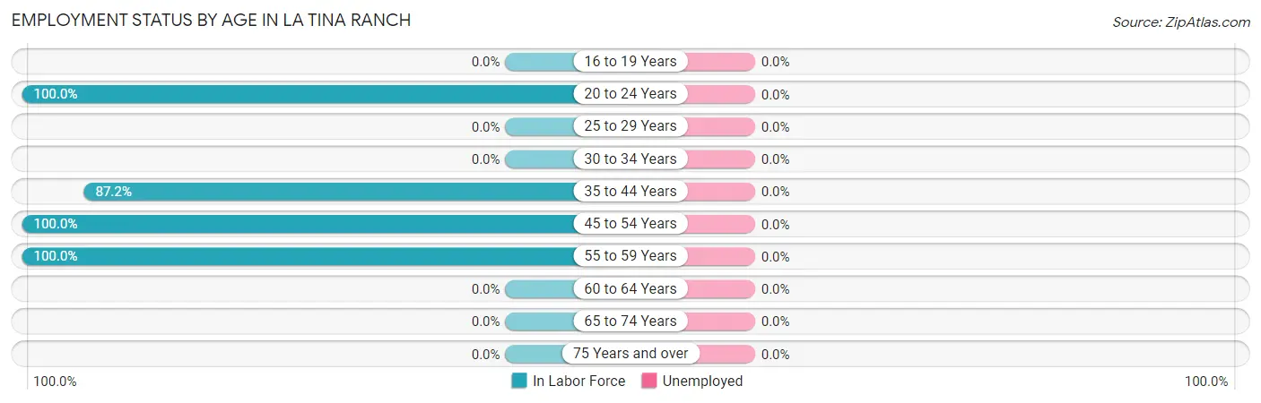 Employment Status by Age in La Tina Ranch