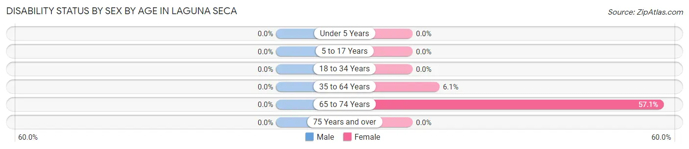 Disability Status by Sex by Age in Laguna Seca