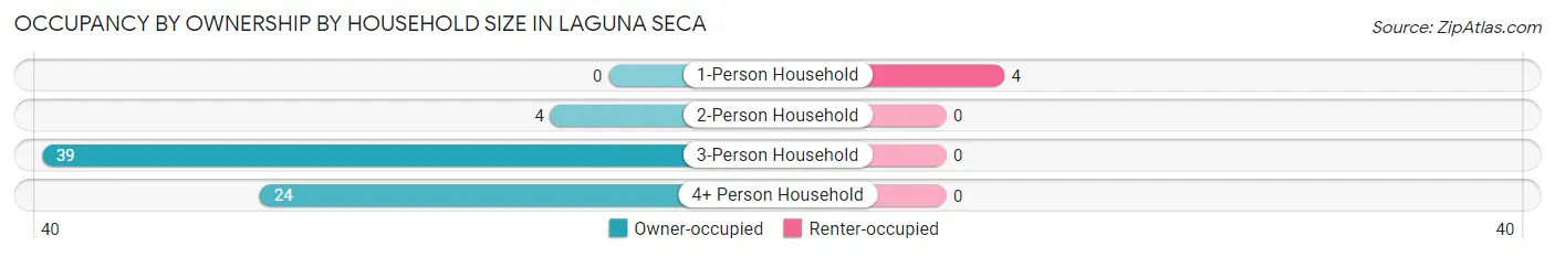 Occupancy by Ownership by Household Size in Laguna Seca