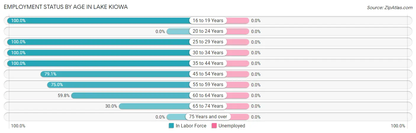 Employment Status by Age in Lake Kiowa