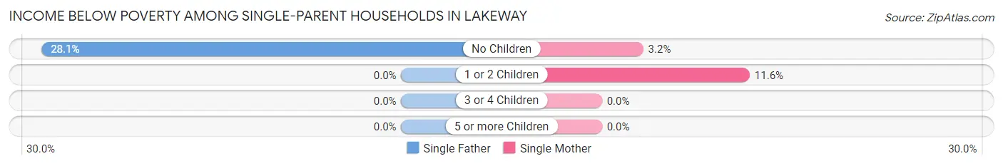 Income Below Poverty Among Single-Parent Households in Lakeway