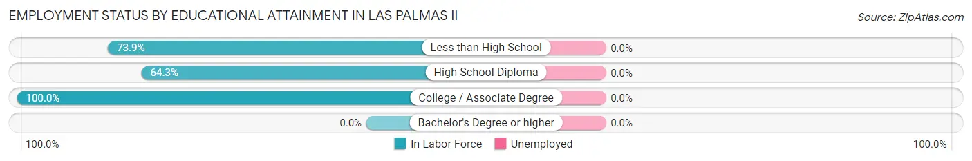 Employment Status by Educational Attainment in Las Palmas II