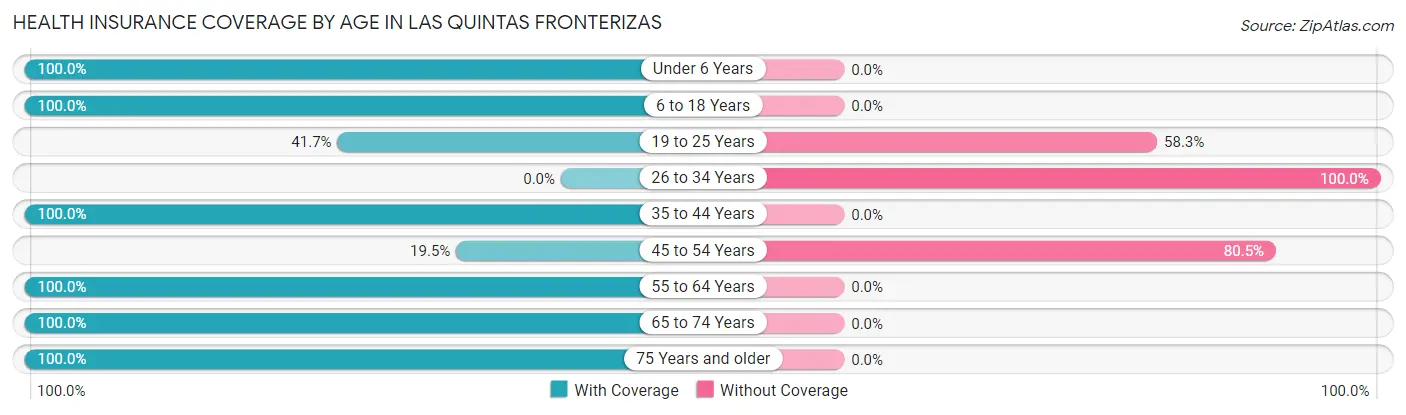 Health Insurance Coverage by Age in Las Quintas Fronterizas