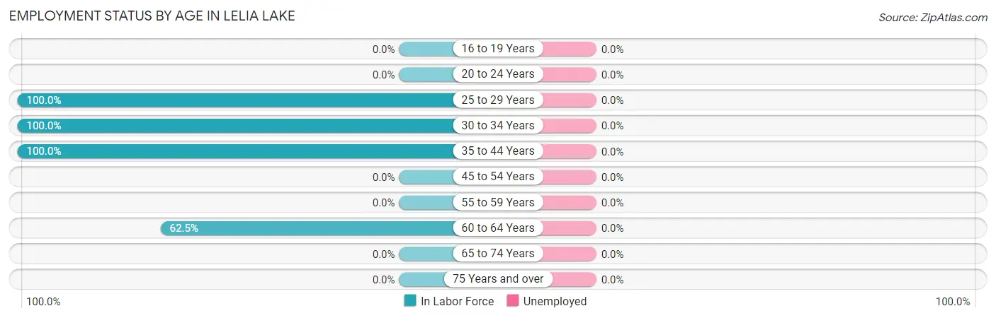 Employment Status by Age in Lelia Lake