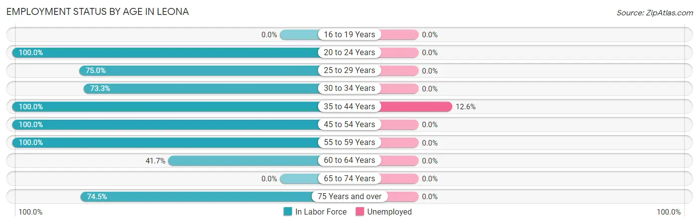 Employment Status by Age in Leona