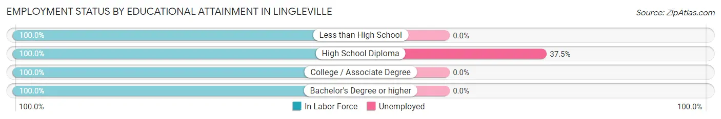 Employment Status by Educational Attainment in Lingleville