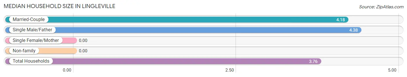 Median Household Size in Lingleville