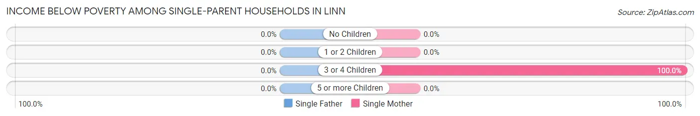 Income Below Poverty Among Single-Parent Households in Linn