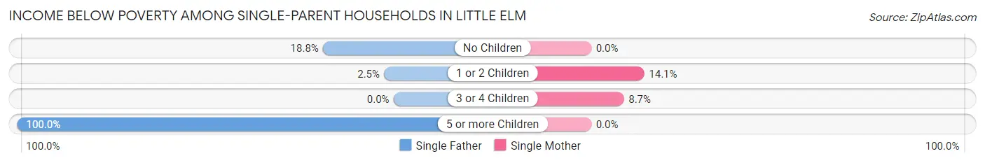 Income Below Poverty Among Single-Parent Households in Little Elm