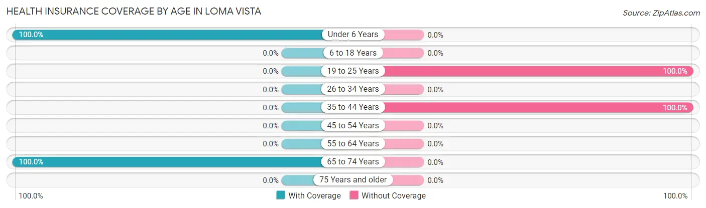 Health Insurance Coverage by Age in Loma Vista