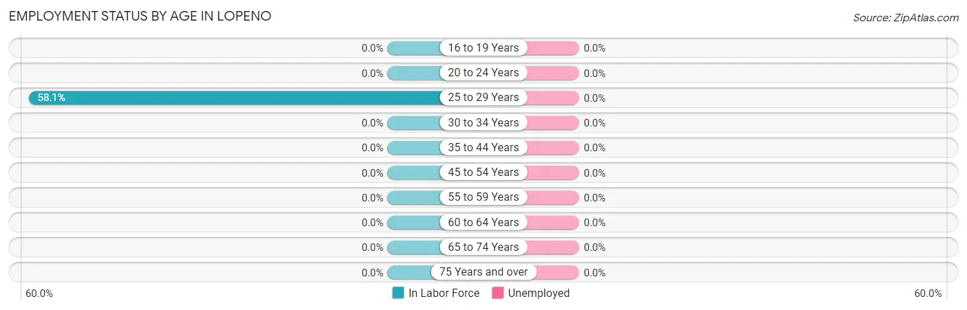 Employment Status by Age in Lopeno