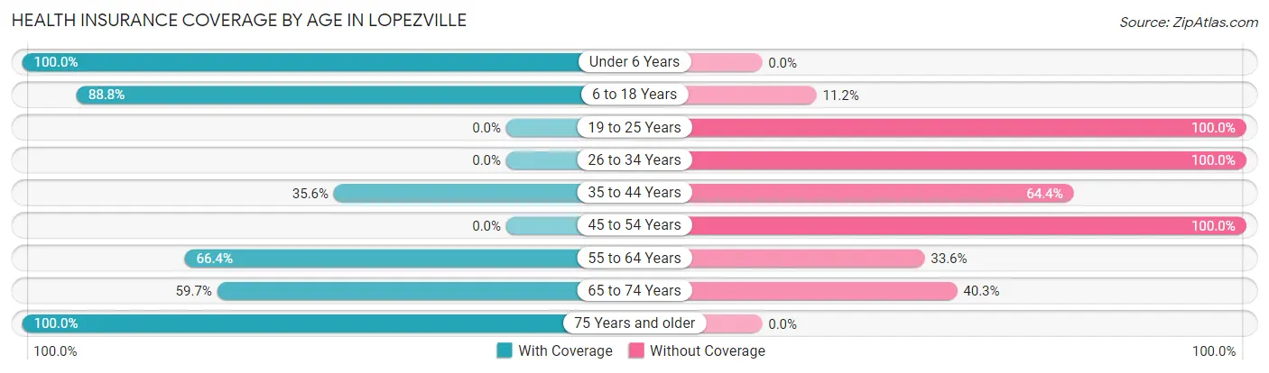 Health Insurance Coverage by Age in Lopezville