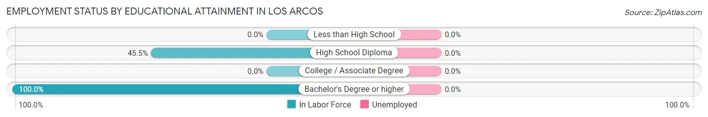 Employment Status by Educational Attainment in Los Arcos
