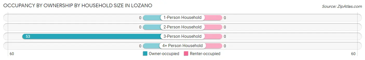 Occupancy by Ownership by Household Size in Lozano