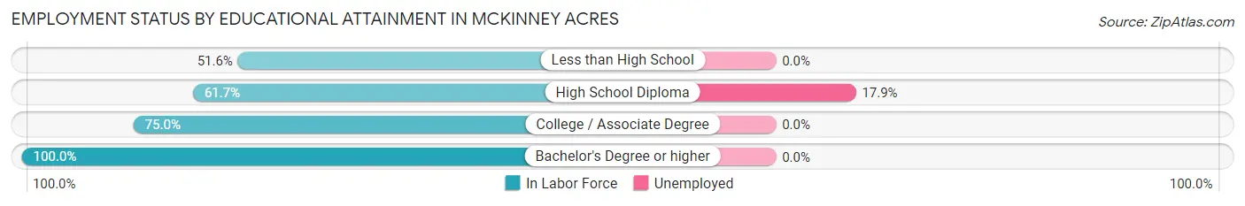 Employment Status by Educational Attainment in McKinney Acres