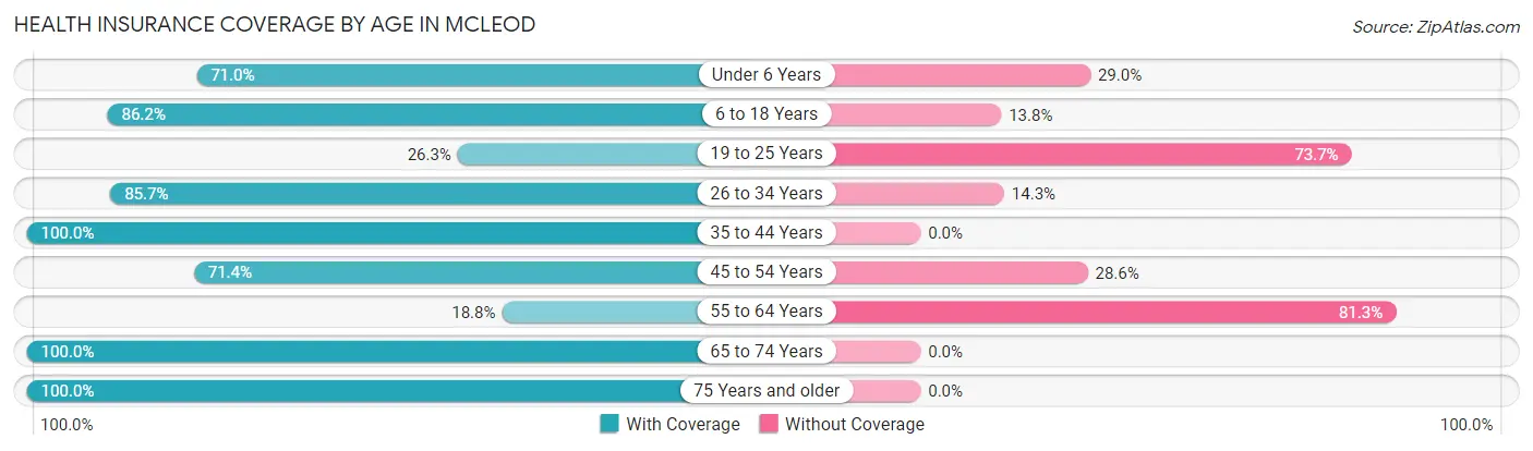 Health Insurance Coverage by Age in McLeod