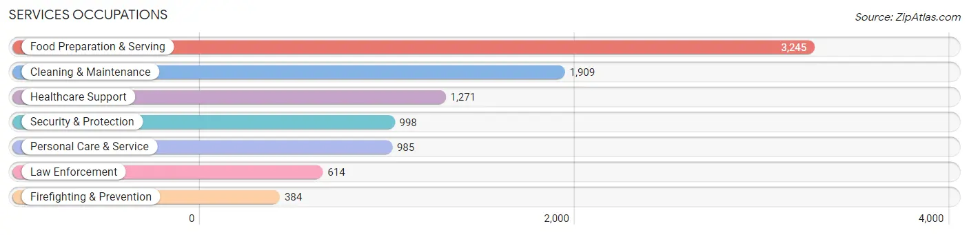 Services Occupations in Midland