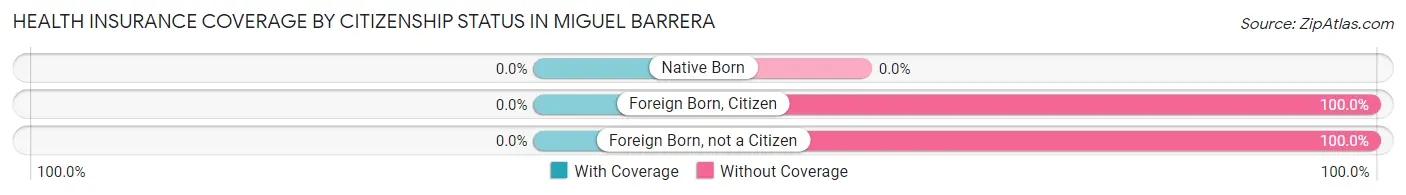 Health Insurance Coverage by Citizenship Status in Miguel Barrera