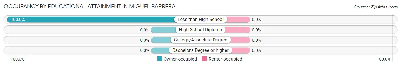 Occupancy by Educational Attainment in Miguel Barrera